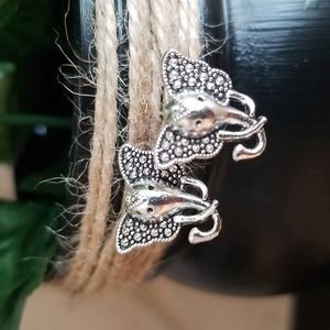3 for $15 Silver Elephant Stud Earrings